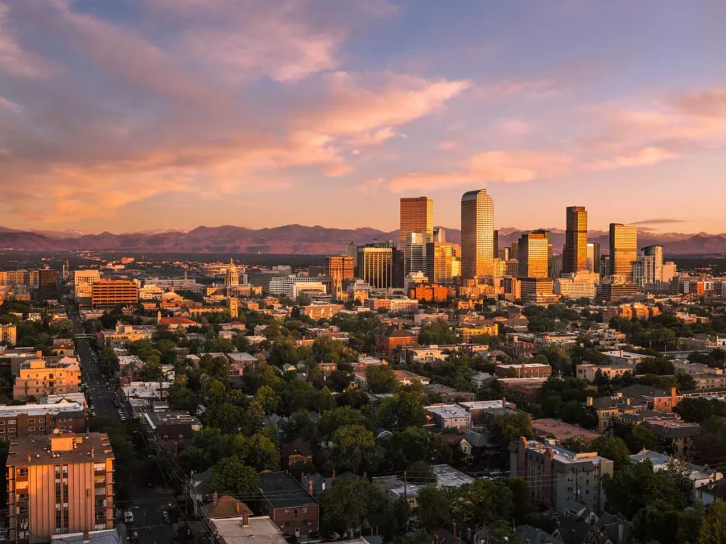 Denver cityscape - best commercial roofing company denver