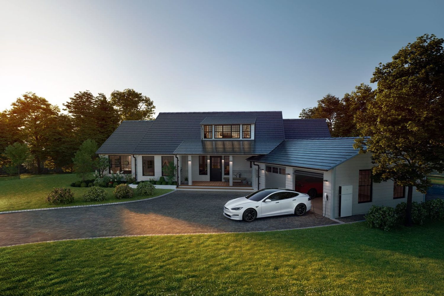 Tesla Solar Roof Home Rendering